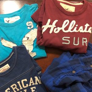 MEN’S HOLLISTER & AE SHIRT LOT SIZE S